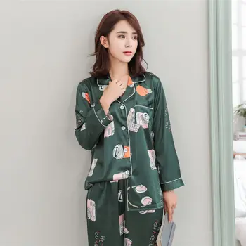 women ice silk cigarette printing pajamas set ladies long-sleeved trousers home clothing comfortable pajamas set MM
women ice silk cigarette printing pajamas set ladies long-sleeved trousers home clothing comfortable pajamas set MM