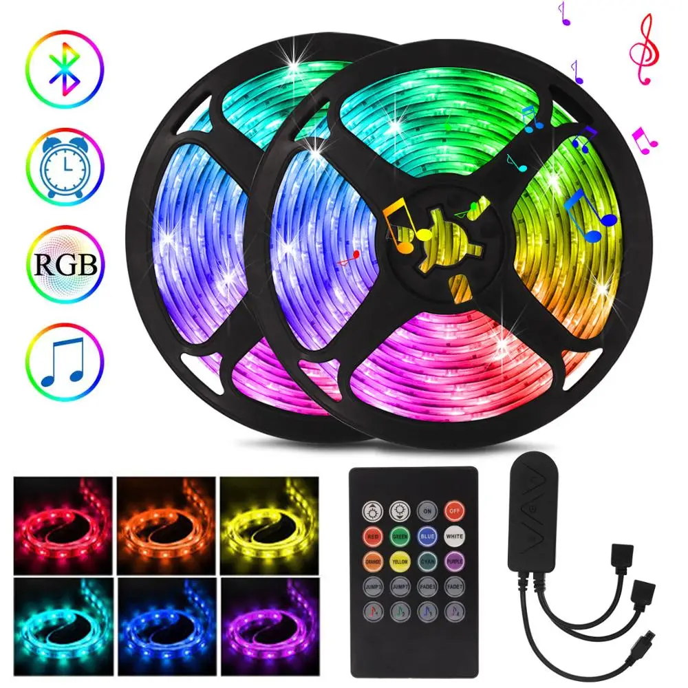 LED Strip Light 12V TV Backlight Diode Tape Led Strip Light RGB 5050 Bluetooth Controller LED Lamp Outdoor Decoration LED Lights
LED Strip Light 12V TV Backlight Diode Tape Led Strip Light RGB 5050 Bluetooth Controller LED Lamp Outdoor Decoration LED Lights