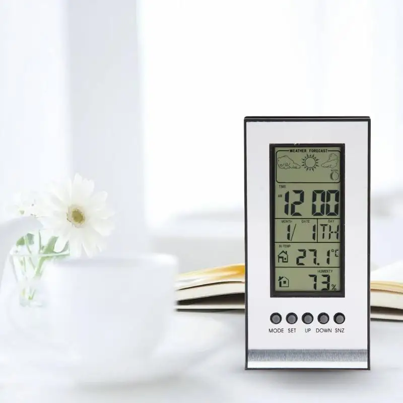 Protable LCD Digital Thermometer Hygrometer Weather Station Indoor Electronic Humidity and Temperature Monitor Clock
Protable LCD Digital Thermometer Hygrometer Weather Station Indoor Electronic Humidity and Temperature Monitor Clock