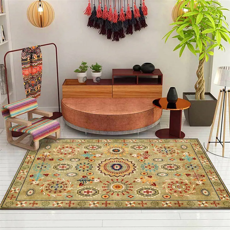 Fashion European-Style Geometric Ethnic-Style Rug Living Room Bedroom Gold Carpet Bed Carpet Kitchen Bathroom Floor Mat 
Fashion European-Style Geometric Ethnic-Style Rug Living Room Bedroom Gold Carpet Bed Carpet Kitchen Bathroom Floor Mat