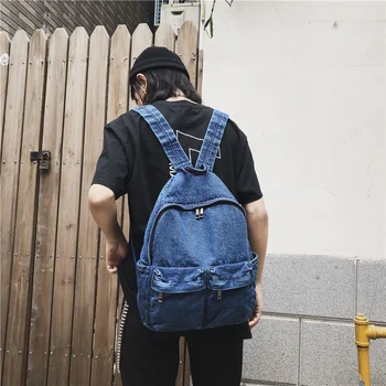 Vintage Washed Denim Backpack Multifunctional Travel Bag for Girls School Bags Navy Blue
Vintage Washed Denim Backpack Multifunctional Travel Bag for Girls School Bags Navy Blue
