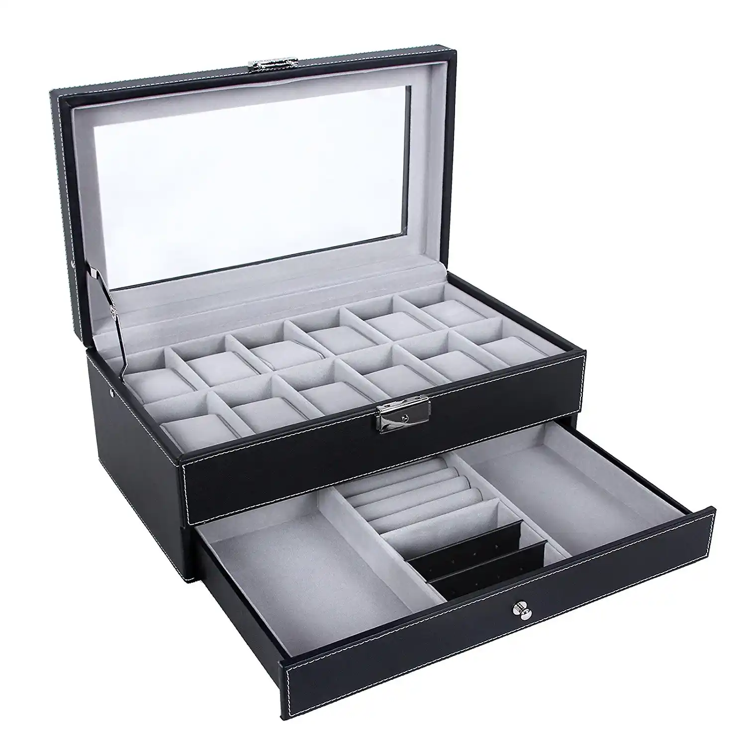 12 grids watch box case jewelry boxes case sunglass case durab