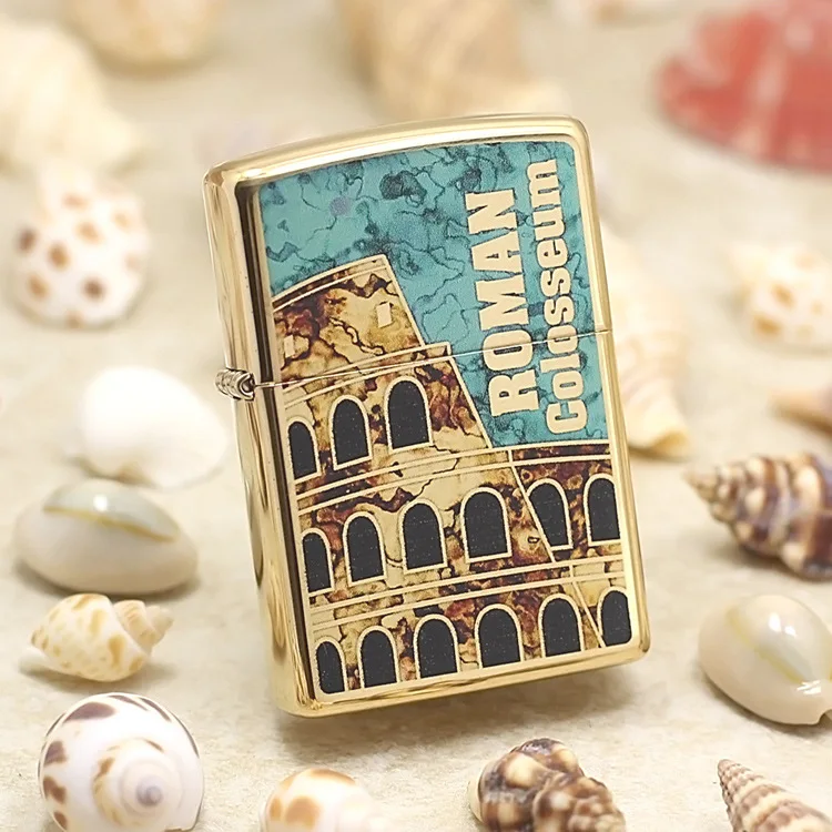 Genuine Zippo oil lighter copper windproof Roman Colosseum cigarette Kerosene lighters Gift With anti-counterfeiting code
Genuine Zippo oil lighter copper windproof Roman Colosseum cigarette Kerosene lighters Gift With anti-counterfeiting code