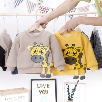 Winter new 2-5 year old cartoon fawn pattern plus velvet thick warm sweater cotton boys and girls baby winter round neck sweater
Winter new 2-5 year old cartoon fawn pattern plus velvet thick warm sweater cotton boys and girls baby winter round neck sweater