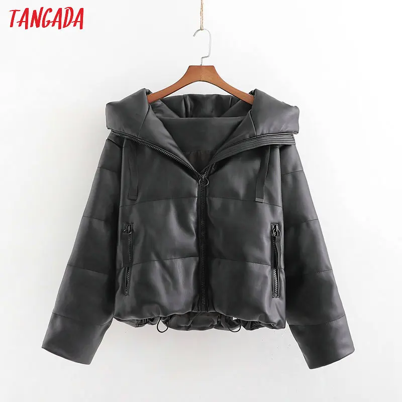Tangada Women black fur faux leather jacket coat oversized zipper 2019 Winter Female Thick pu hooded Overcoat 1D09
Tangada Women black fur faux leather jacket coat oversized zipper 2019 Winter Female Thick pu hooded Overcoat 1D09