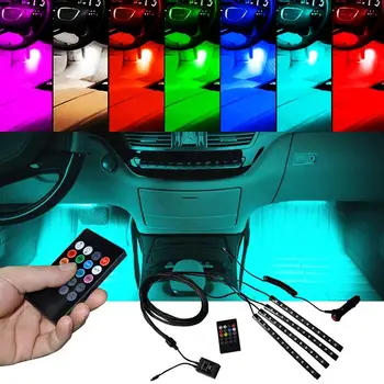 Car Atmosphere Lamp Colorful RGB Strip Light Sound Controlled LED Lamp Car Interior Music Light (4 Strip Lights 48 LEDs)
Car Atmosphere Lamp Colorful RGB Strip Light Sound Controlled LED Lamp Car Interior Music Light (4 Strip Lights 48 LEDs)