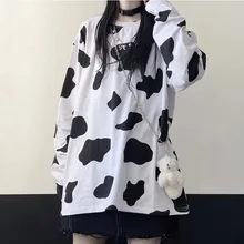 Cow Print Women's Blouse Long-sleeved Women's T-shirt Fashion Oversized Loose Casual Autumn and Spring Cotton Women's T-shirt
Cow Print Women's Blouse Long-sleeved Women's T-shirt Fashion Oversized Loose Casual Autumn and Spring Cotton Women's T-shirt