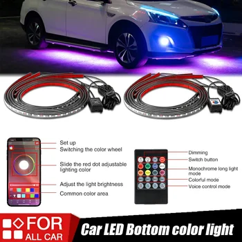 4x Car Underglow Flexible Strip LED Remote /APP Control RGB LED Strip Under Automobile Chassis Tube Underbody System Neon Light
4x Car Underglow Flexible Strip LED Remote /APP Control RGB LED Strip Under Automobile Chassis Tube Underbody System Neon Light