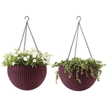 Indoor Or Outdoor Rattan Basket Hanging Basket Hanging Pot, Hanging Seeder Set,Espresso Brown
Indoor Or Outdoor Rattan Basket Hanging Basket Hanging Pot, Hanging Seeder Set,Espresso Brown
