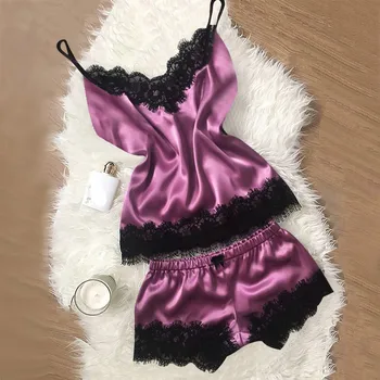 Sexy Lingerie Women Silk Lace Pajama Sets Loose Sleeveless Babydoll Nightdress Nightgown Sleepwear Women Lingeries Pyjama Femme
Sexy Lingerie Women Silk Lace Pajama Sets Loose Sleeveless Babydoll Nightdress Nightgown Sleepwear Women Lingeries Pyjama Femme