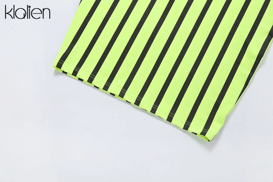 KLALIEN spring fall long sleeve turtleneck zipper fashion casual dress women high street striped mini bodycon dress 2020 new