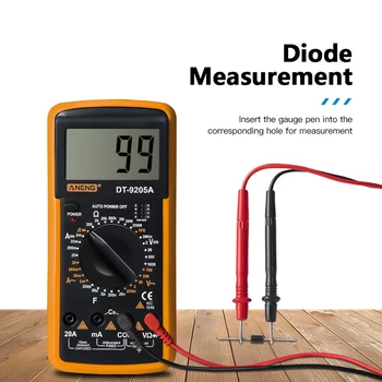 DT9205A Digital Multimeter LCD AC/DC Ammeter Resistance Capacitance Tester Digital Multimeter Capacitance Tester
DT9205A Digital Multimeter LCD AC/DC Ammeter Resistance Capacitance Tester Digital Multimeter Capacitance Tester