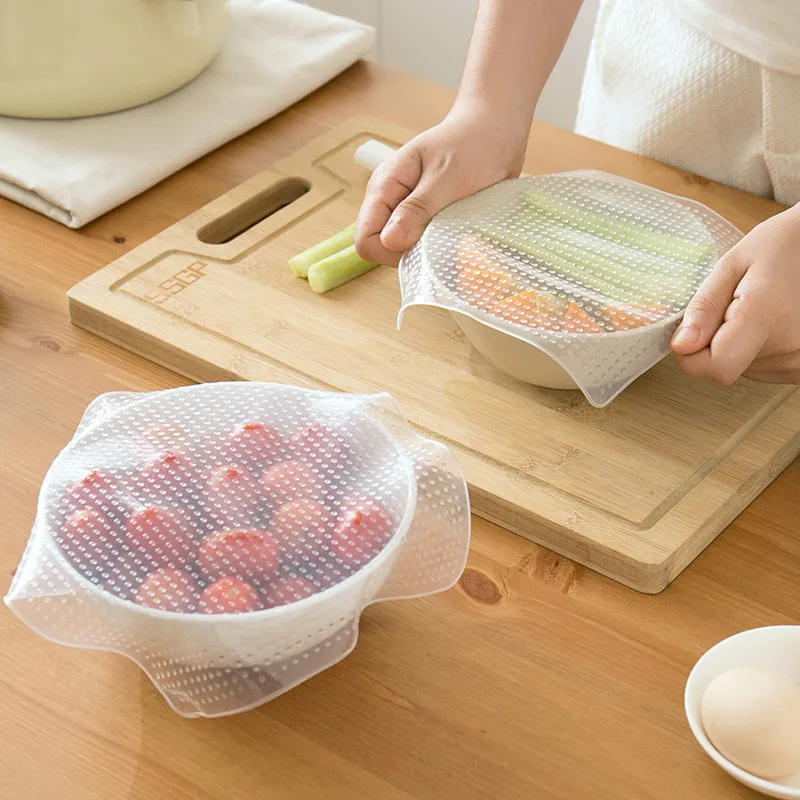 Reusable Silicone Clear Bowl Cover Food Wrap Seal Vacuum Lid Stretch Multifunctional Food Fresh Keeping Kitchen Cooking Tool
Reusable Silicone Clear Bowl Cover Food Wrap Seal Vacuum Lid Stretch Multifunctional Food Fresh Keeping Kitchen Cooking Tool