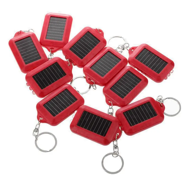 10X Mini Solar Power Rechargeable 3LED Flashlight Keychain Light Torch Ring New - red
10X Mini Solar Power Rechargeable 3LED Flashlight Keychain Light Torch Ring New - red