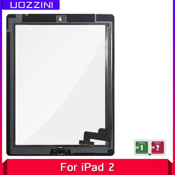 

2 Pcs New For iPad 2 2nd Gen A1395 A1396 A1397 9.7" Touch Screen Digitizer Front Glass Panel Replacement Home Button