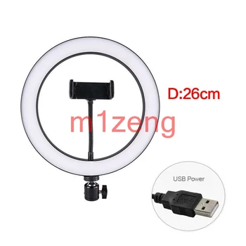 26cm/10 Inch Selfie Desktop USB Power Fill Light Dimmable LED video Ring Light Lamp for phone camera Photography
26cm/10 Inch Selfie Desktop USB Power Fill Light Dimmable LED video Ring Light Lamp for phone camera Photography
