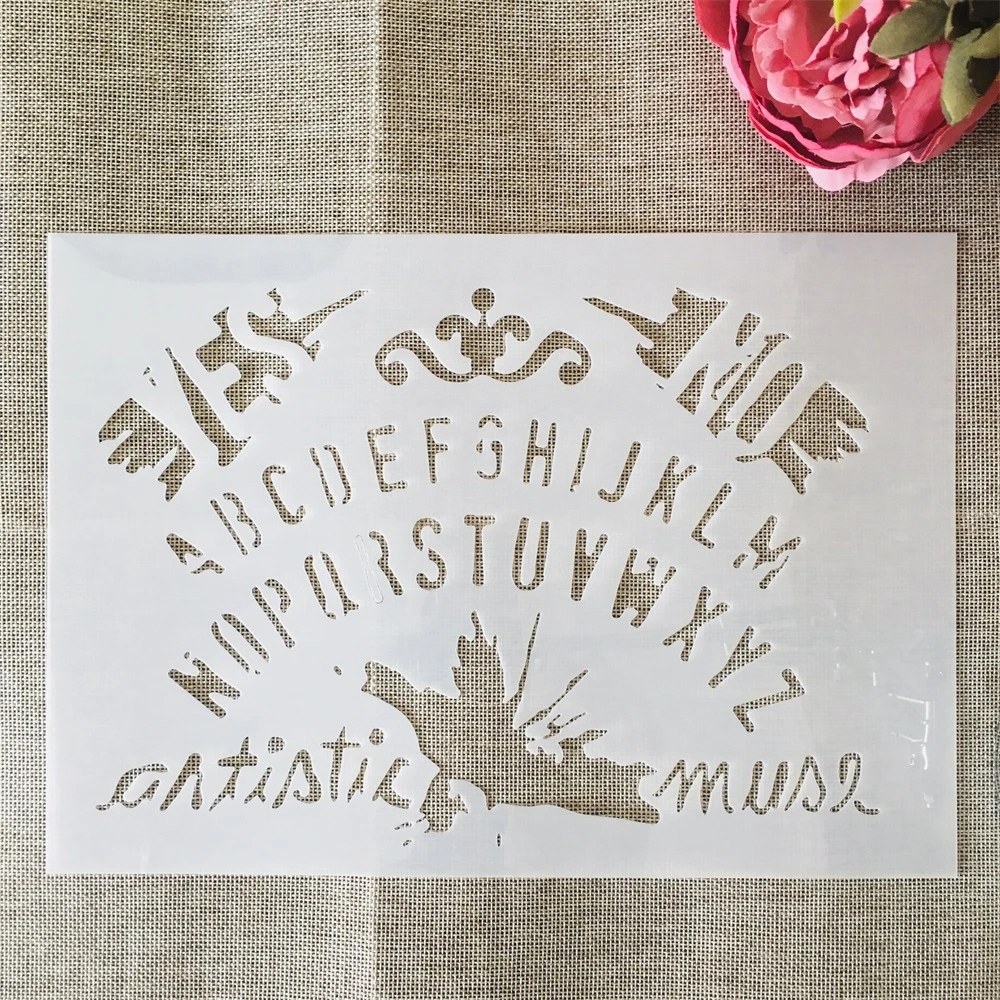 A4 29cm Alphabet Vintage Words DIY Layering Stencils Wall Painting Scrapbook Coloring Embossing Album Decorative Template
A4 29cm Alphabet Vintage Words DIY Layering Stencils Wall Painting Scrapbook Coloring Embossing Album Decorative Template