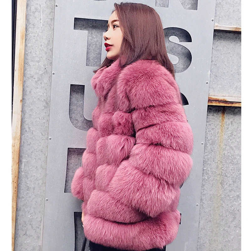 Women's Fur Coat 2019 Autumn and Winter New Stand Collar Women's Jacket Mid-length slim fox fur coat female teddy coat bont jas
Women's Fur Coat 2019 Autumn and Winter New Stand Collar Women's Jacket Mid-length slim fox fur coat female teddy coat bont jas