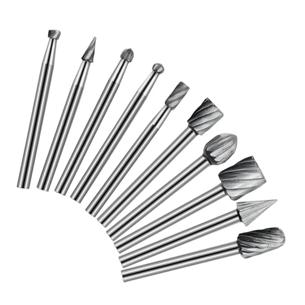 10pcs Wood Carving Milling Cutter Set Durable HSS Routing Router Bits Burr Milling Cutter for Rotary Engraving Machine Tool
10pcs Wood Carving Milling Cutter Set Durable HSS Routing Router Bits Burr Milling Cutter for Rotary Engraving Machine Tool