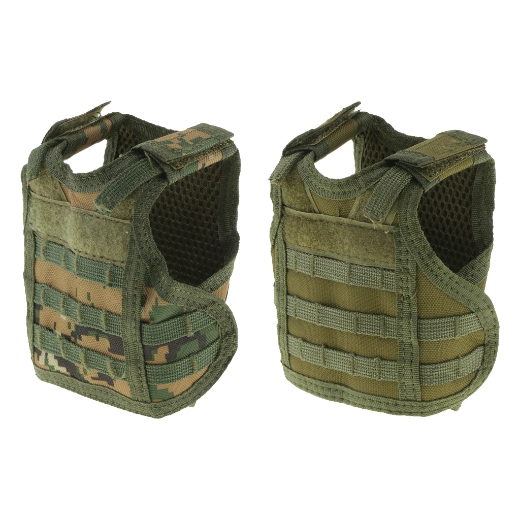 2pcs Mini Vest Bottle Beer Vest Molle with Adjustable Straps, Beverage Holder Cooler Insulator, Hunting Accessories 2pcs Mini Vest Bottle Beer Vest Molle with Adjustable Straps, Beverage Holder Cooler Insulator, Hunting Accessories