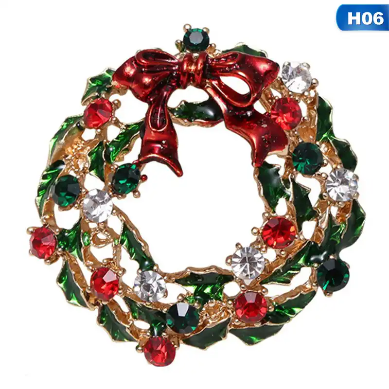 series brooches pin christmas tree bell snowmen santa claus