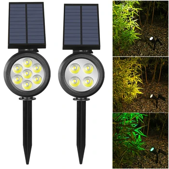 7/4 LED Solar Spotlight Auto Color-Changing Outdoor Lighting Garden Solar Lamp Landscape Wall Light For Decoration
7/4 LED Solar Spotlight Auto Color-Changing Outdoor Lighting Garden Solar Lamp Landscape Wall Light For Decoration
