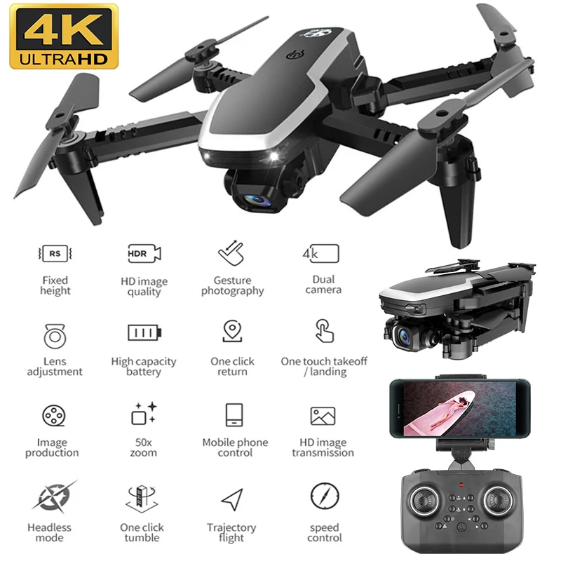 Mini RC Drone With 4K HD Camera Coreless Motor Remote Control Aircraft 6-axis Helicopter 4-channel Gyroscope Quadrocopter Gift
Mini RC Drone With 4K HD Camera Coreless Motor Remote Control Aircraft 6-axis Helicopter 4-channel Gyroscope Quadrocopter Gift