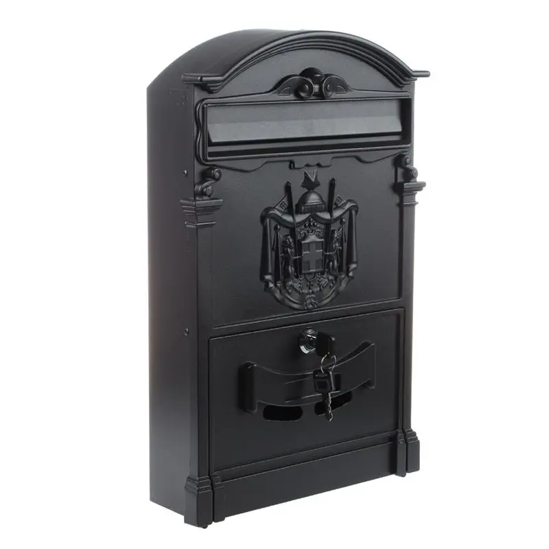 Фото Сверхмощный Черный алюминиевый запираемый безопасный почтовый ящик Новый | Дом и