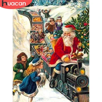 HUACAN Diamond Painting Christmas Rhinestone Picture Full Drill Diamond Embroidery Santa Claus Mosaic Train Handmade Gift
HUACAN Diamond Painting Christmas Rhinestone Picture Full Drill Diamond Embroidery Santa Claus Mosaic Train Handmade Gift