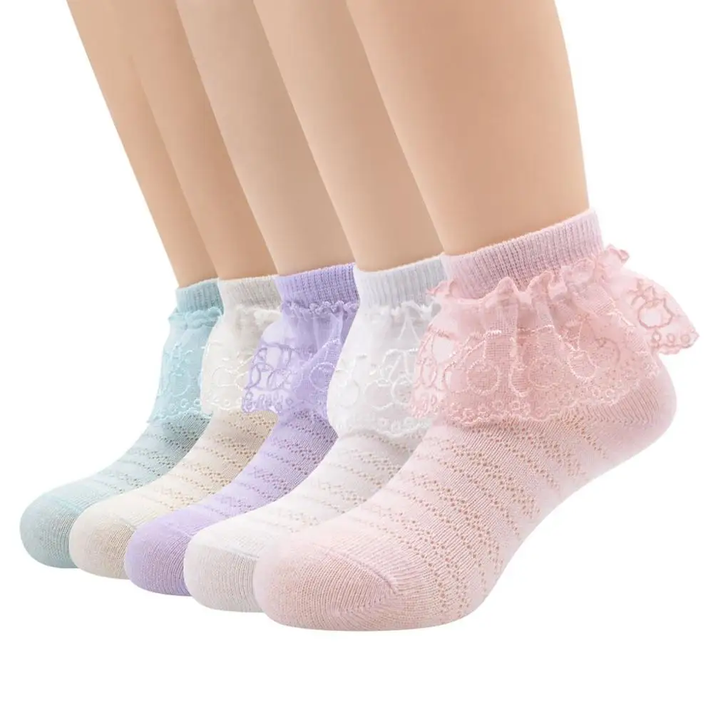 5 Pairs Baby Girls Cotton Lace Ruffle Princess Socks Children Mesh Breathable Ankle Short Sock Solid White Pink Kids Toddler
5 Pairs Baby Girls Cotton Lace Ruffle Princess Socks Children Mesh Breathable Ankle Short Sock Solid White Pink Kids Toddler