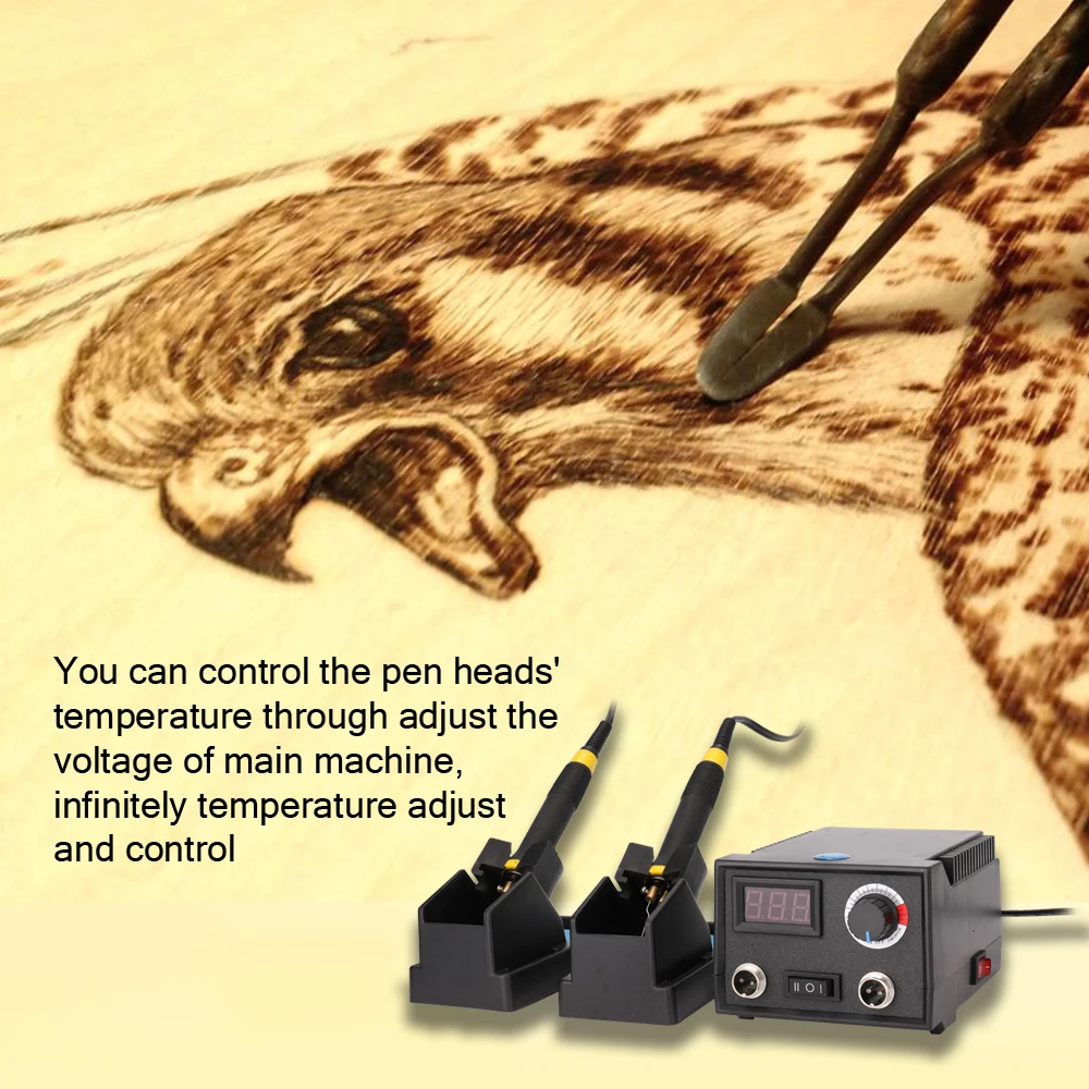 Hot Multifunctional Digital Electric Gourd Wooden Pyrography Machine Instrument with 2pcs Pens 23pcs Heating Pen Heads
Hot Multifunctional Digital Electric Gourd Wooden Pyrography Machine Instrument with 2pcs Pens 23pcs Heating Pen Heads
