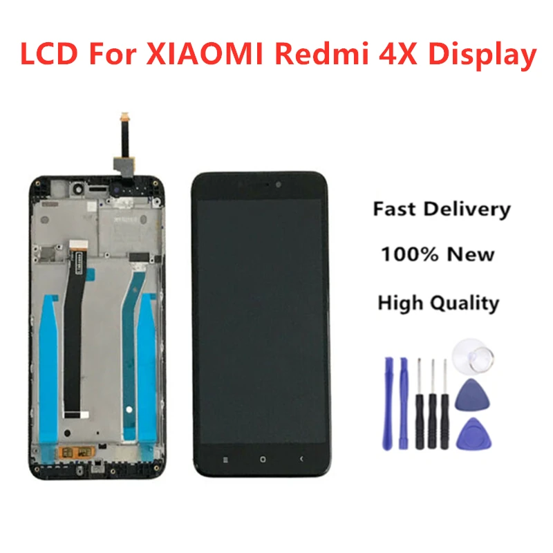 High Quality LCD For XIAOMI Redmi 4X 4X Pro Display Touch Screen With Frame LCD Display Screen Replacement +Tools 100% Tested
High Quality LCD For XIAOMI Redmi 4X 4X Pro Display Touch Screen With Frame LCD Display Screen Replacement +Tools 100% Tested