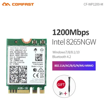 

Comfast 1200Mbps Gigabit Dual Band 5GHz 802.11AC Wireless Wlan WiFi Adapter Bluetooth 4.2 Network Card for Windows 7 8 10