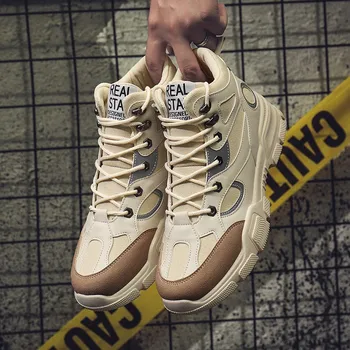 Hot Sale Mens Shoes Fashion Casual Winter Sneakers Man Martin Boots Autumn PU Leathable Footwear High Top Reflective Patcahwork 
Hot Sale Mens Shoes Fashion Casual Winter Sneakers Man Martin Boots Autumn PU Leathable Footwear High Top Reflective Patcahwork