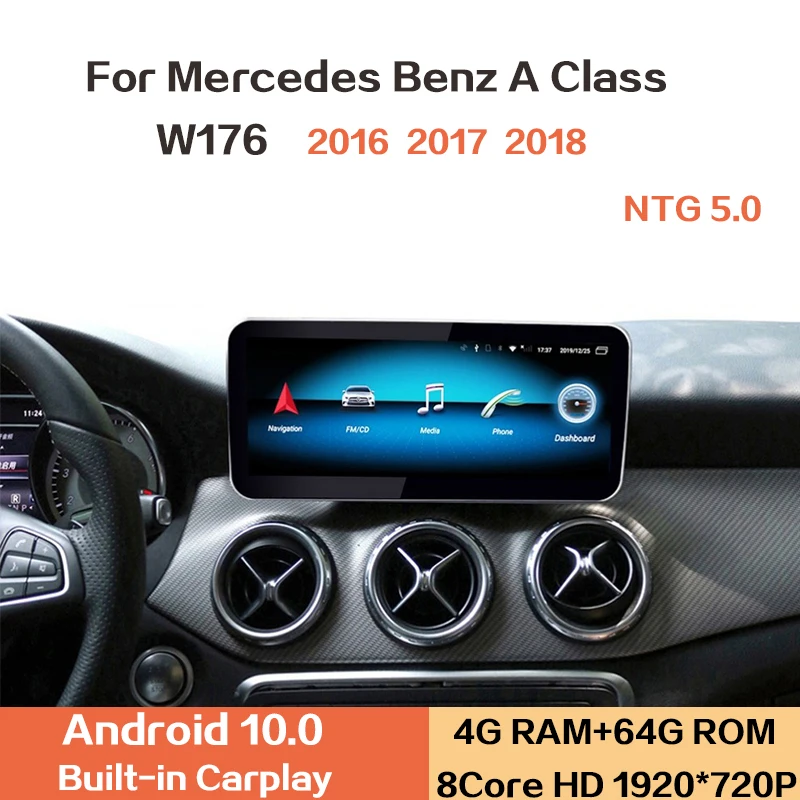 For Mercedes Benz A Class W176 2016 2017 2018 NTG5.0 Android10.0 Car Radio GPS Multimedia Navigation Carplay
For Mercedes Benz A Class W176 2016 2017 2018 NTG5.0 Android10.0 Car Radio GPS Multimedia Navigation Carplay