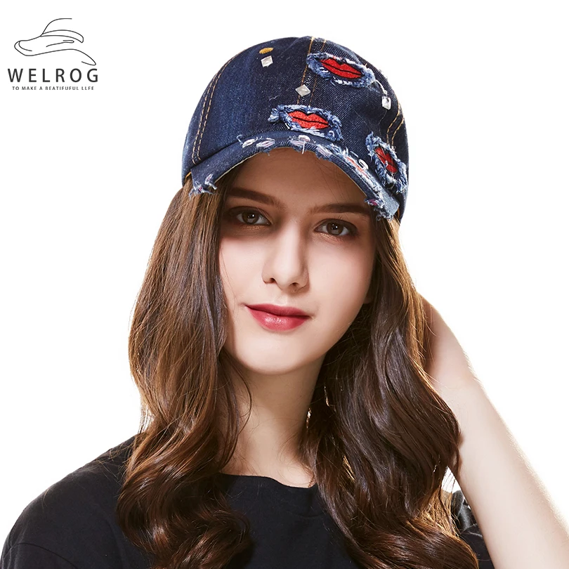 WELROG Embroidery Sexy Lips Snapback Hats Rhinestones Ponytail Curved Brim Women Elegant Duckbill Caps Baseball Caps
WELROG Embroidery Sexy Lips Snapback Hats Rhinestones Ponytail Curved Brim Women Elegant Duckbill Caps Baseball Caps
