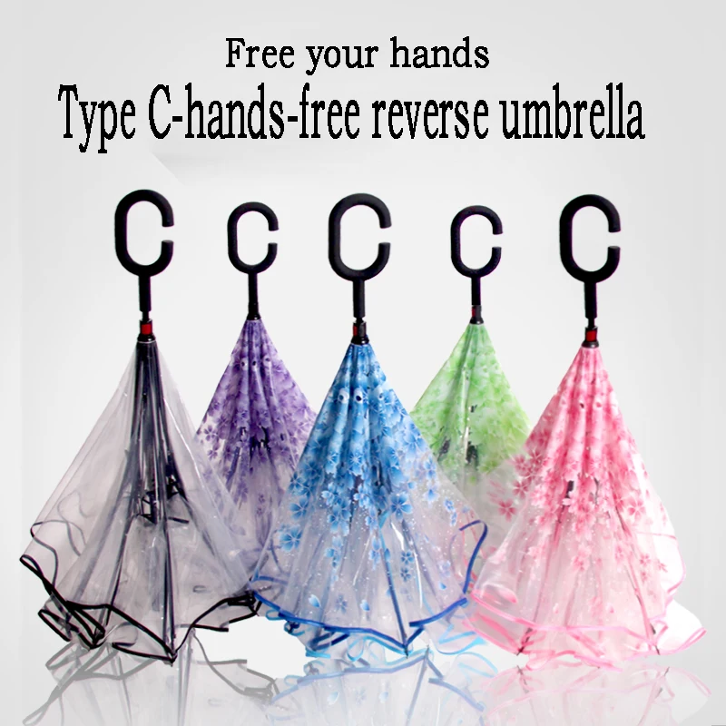 Fashion Sakura Reverse Umbrella Lady Transparent Double Umbrella Men's Car Inverted Umbrella C Handle Windproof and Umbrella
Fashion Sakura Reverse Umbrella Lady Transparent Double Umbrella Men's Car Inverted Umbrella C Handle Windproof and Umbrella