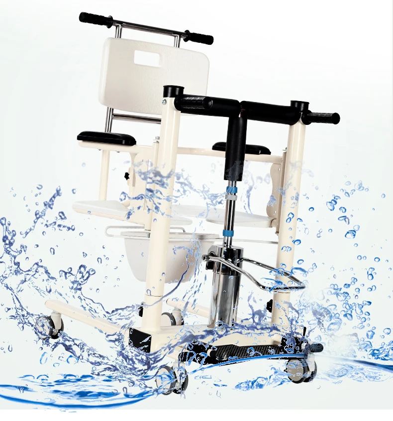 

Multi-function patient Transfer Chair Can Take A Bath With Toilet commode chair Seat Cushion Care Elderly Light Wheelchair lift