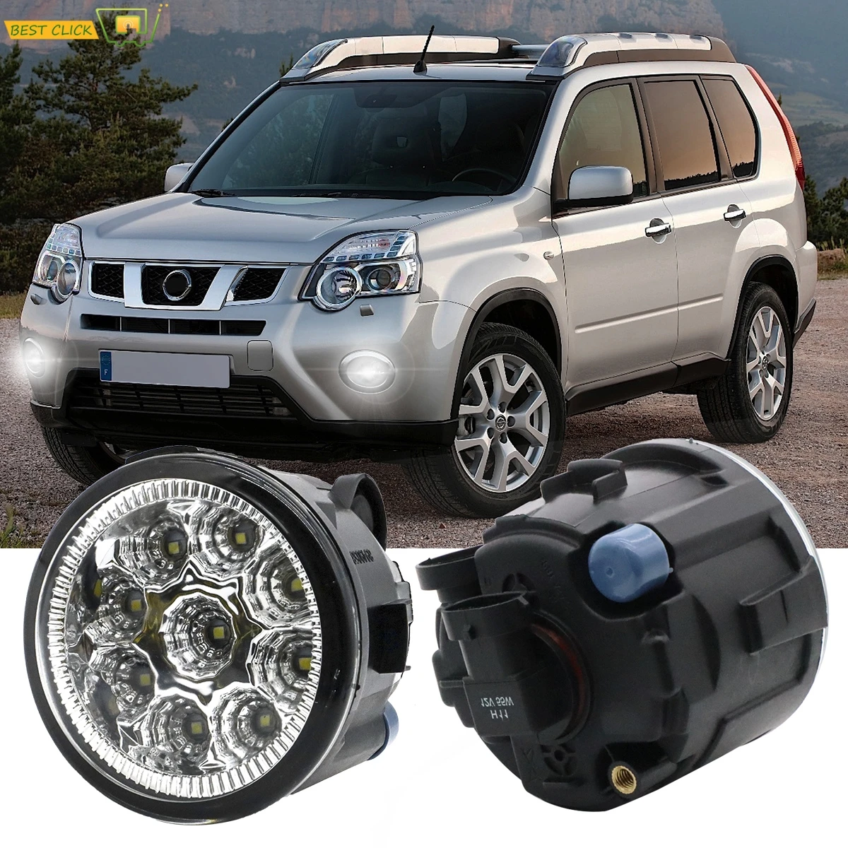 Белые светодиодный ные противотумансветильник ры для Nissan X Trail Tiida Cube Juke Note Rogue Versa