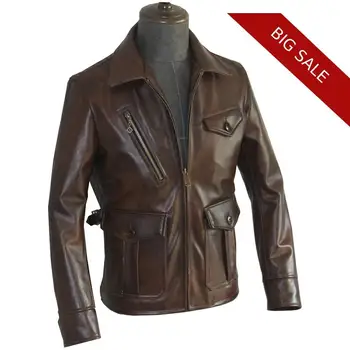 2020 Dark Brown Men American Casual Style Leather Jacket Plus Size 4XL Genuine Cowhide Autumn Slim Fit Leather Coat
2020 Dark Brown Men American Casual Style Leather Jacket Plus Size 4XL Genuine Cowhide Autumn Slim Fit Leather Coat