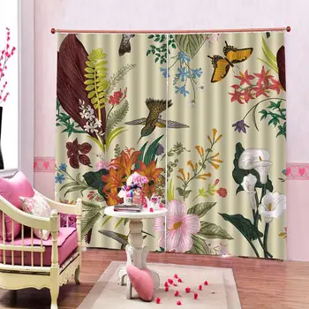 Customized size Luxury Blackout 3D Window Curtains For Living Room flower and bird curtains
Customized size Luxury Blackout 3D Window Curtains For Living Room flower and bird curtains