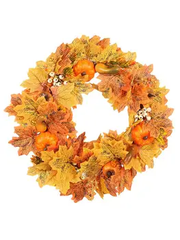 Artificial Maple Pumpkin Wreath Front Door Decorative Fall Pendant Garland for Halloween Thanksgiving
Artificial Maple Pumpkin Wreath Front Door Decorative Fall Pendant Garland for Halloween Thanksgiving
