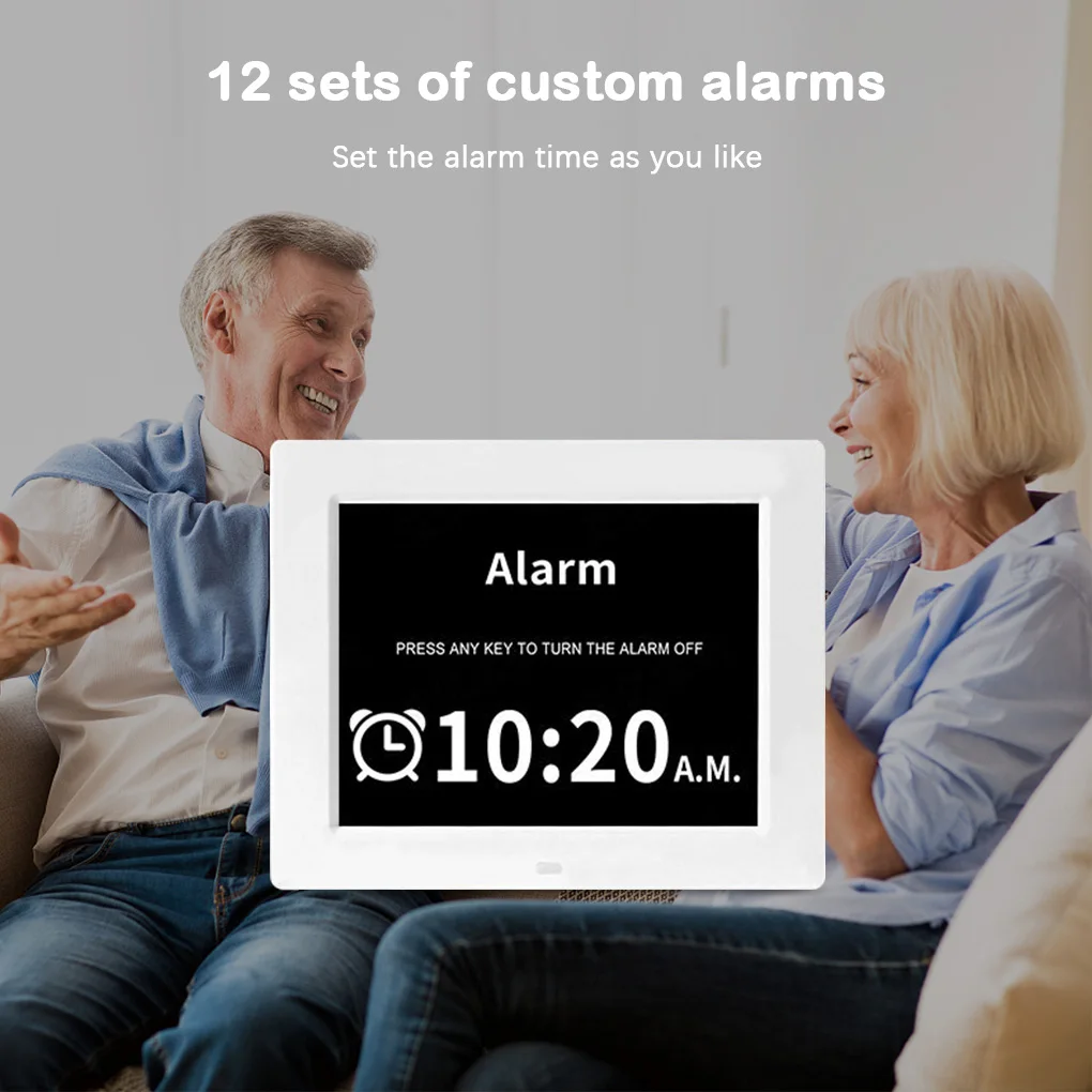 Large Screen LED Digital Alarm Clock with Calendar Desktop Electronic Time Reminder for the Elderly US Plug | Дом и сад