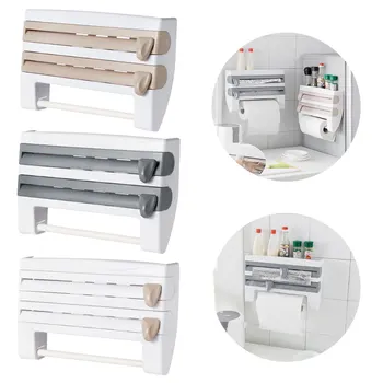 2020 New Multi-function Wall-Mount Foil Paper Towel Holder Kitchen Organizer Plastic Wrap Cutter Rack Paper Towel Storage Rack 
2020 New Multi-function Wall-Mount Foil Paper Towel Holder Kitchen Organizer Plastic Wrap Cutter Rack Paper Towel Storage Rack