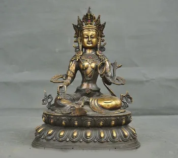 wedding decoration Tibetan Buddhism Bronze Gilt inlay gem green Tara Kwan-Yin GuanYin Buddha statue
wedding decoration Tibetan Buddhism Bronze Gilt inlay gem green Tara Kwan-Yin GuanYin Buddha statue