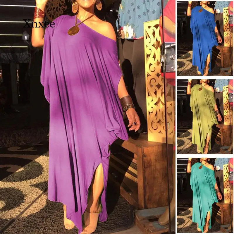 African Bohemia Long Dress Short Sleeve One Shoulder Loose Pure Color Simple Floor-Length Holiday Casual Dresses Beach Clothing
African Bohemia Long Dress Short Sleeve One Shoulder Loose Pure Color Simple Floor-Length Holiday Casual Dresses Beach Clothing