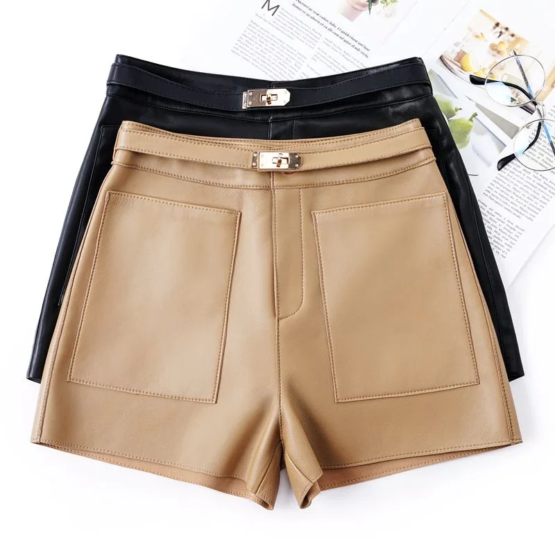 Shorts Women High Waist Korean Style 2023 New Real Sheepskin Leather Shorts Female Sexy Mini Short
Shorts Women High Waist Korean Style 2023 New Real Sheepskin Leather Shorts Female Sexy Mini Short