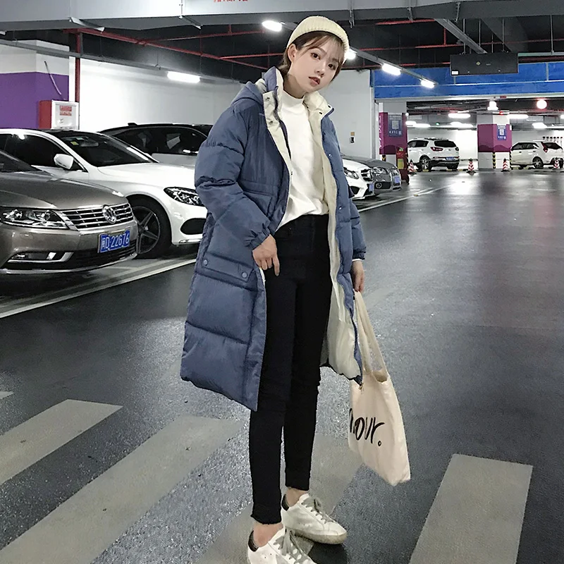 Autumn Winter Warm Color stitching Long Parka Kangaroo pocket Jacket Long Down No cap stand Coat Ladies Ultra Light Outerwear
Autumn Winter Warm Color stitching Long Parka Kangaroo pocket Jacket Long Down No cap stand Coat Ladies Ultra Light Outerwear