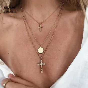 Tocona Vintage Cross Pendant Necklace for Women Charming Multilayer Gold Color Alloy Metal Geometric Party Jewelry 6587
Tocona Vintage Cross Pendant Necklace for Women Charming Multilayer Gold Color Alloy Metal Geometric Party Jewelry 6587