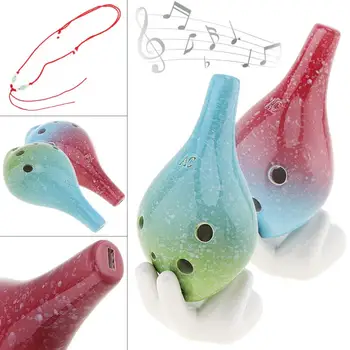 6 Holes Alto ToneC Two-tone Ocarina Ceramic Flute Instrument 2 Colors Optional with Hang Rope
6 Holes Alto ToneC Two-tone Ocarina Ceramic Flute Instrument 2 Colors Optional with Hang Rope